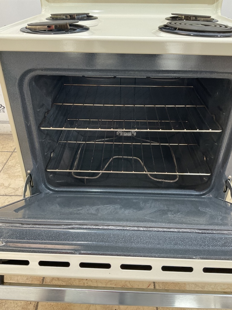 Hotpoint Used Electric Stove 220volts (40/50 AMP) 30inches (Bisque/Black) 