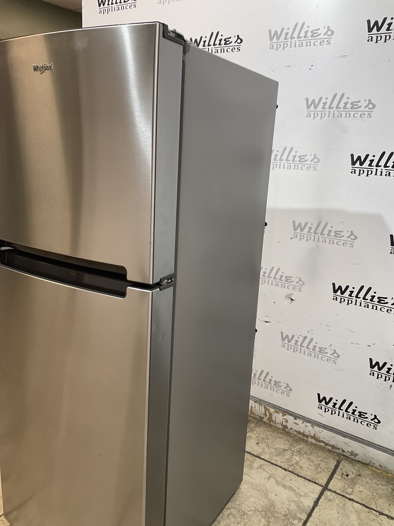 Whirlpool Used Refrigerator Top and Bottom 24 1/2” x 61 1/2” (Stainless Steel) 