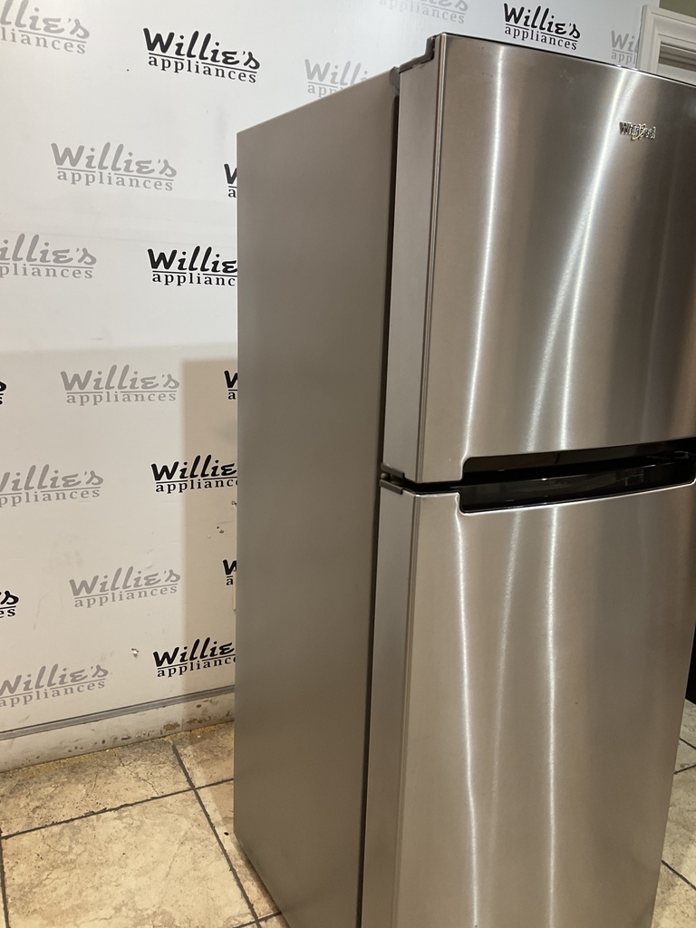 Whirlpool Used Refrigerator Top and Bottom 24 1/2” x 61 1/2” (Stainless Steel) 