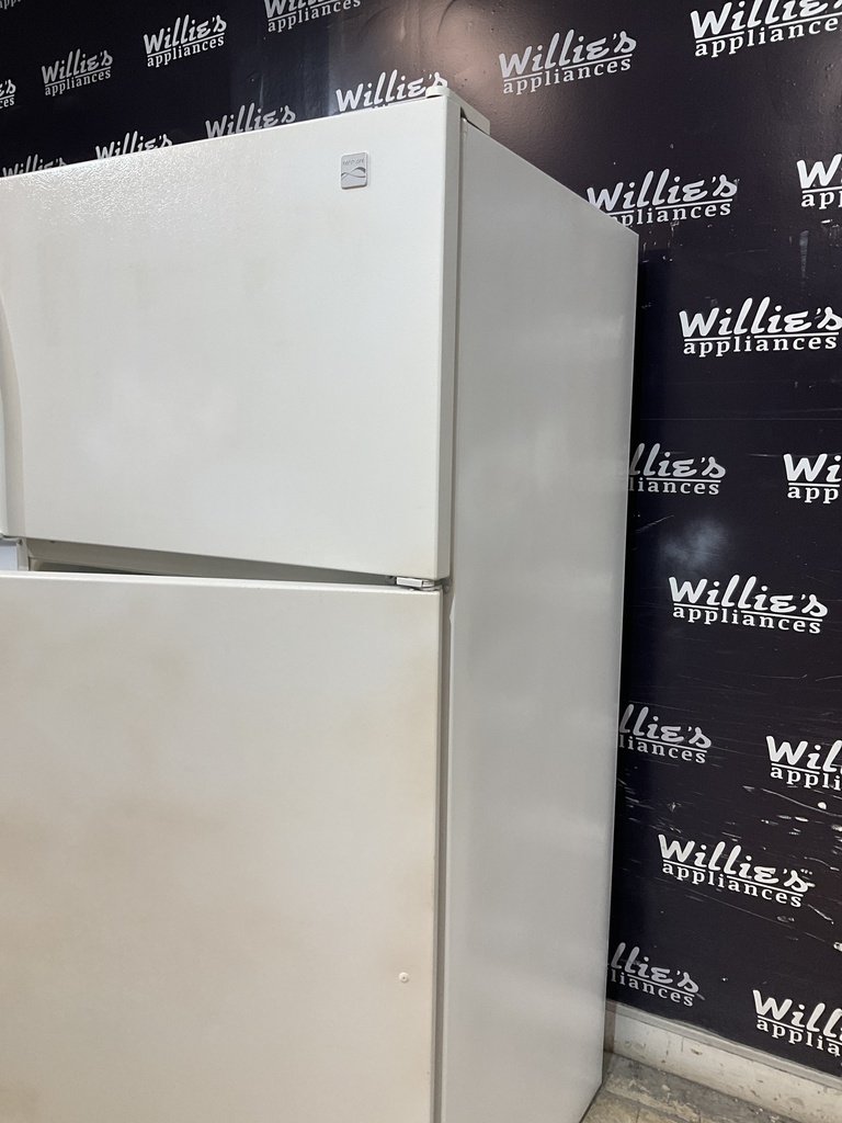 Whirlpool Used Refrigerator Top and Bottom 33x66 (White) 