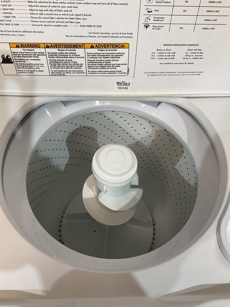 Whirlpool Used Washer Top-load 27inches (White) 