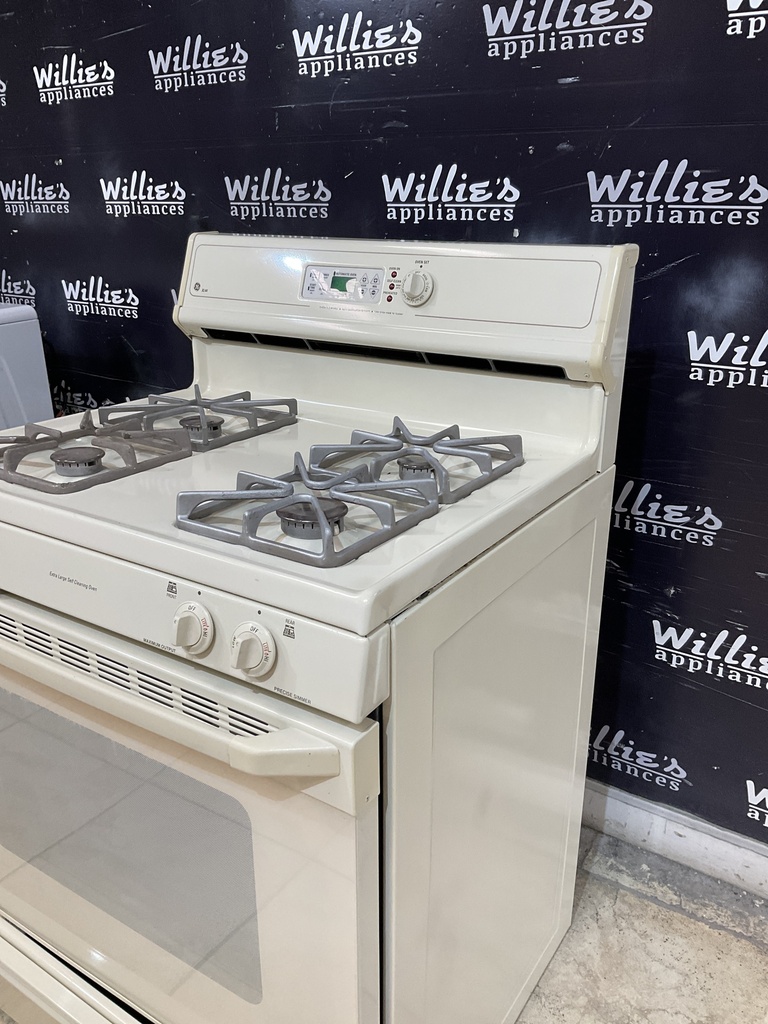 Ge Used Natural Gas Stove 30inches (Bisque) 