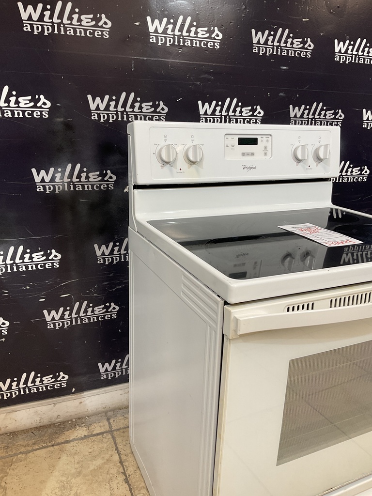 Whirlpool Used Electric Stove 220volts (40/50 AMP) 30inches {3 prong} (White) 