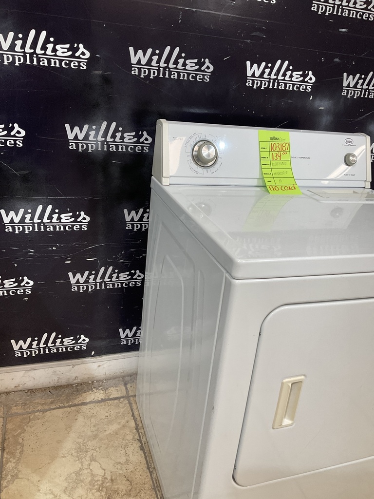 Roper Used Electric Dryer 220volts (30 AMP) 29inches {no cord} (White) 