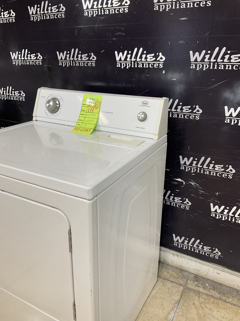 Roper Used Electric Dryer 220volts (30 AMP) 29inches {no cord} (White) 