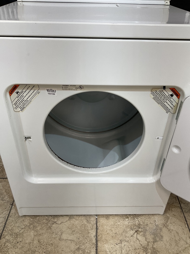 Whirlpool Used Electric Dryer 220volts (30 AMP) 29inches {no cord} (White)