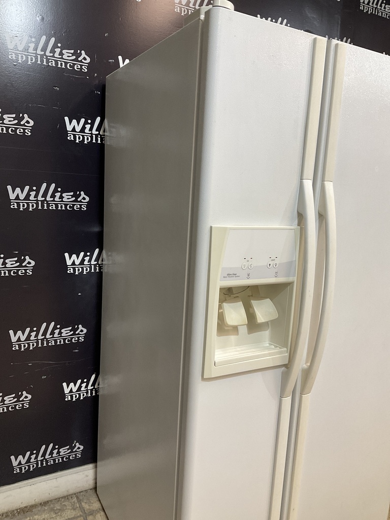 Whirlpool Used Refrigerator Side by Side 33 1/2” x 66 1/2” (White) 