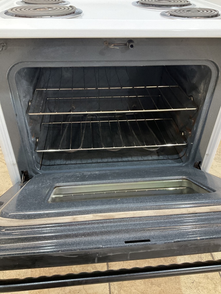 Frigidaire Used Electric Stove 220volts (40/50 AMP) 30inches {no cord} (White/Black)