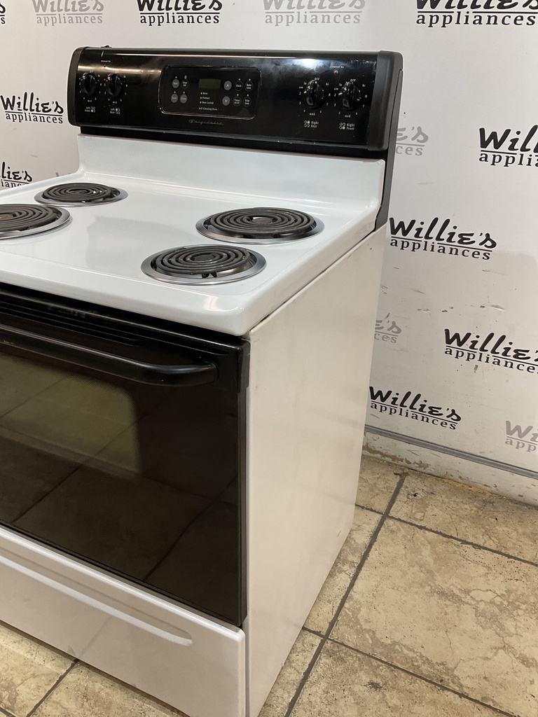 Frigidaire Used Electric Stove 220volts (40/50 AMP) 30inches {no cord} (White/Black)