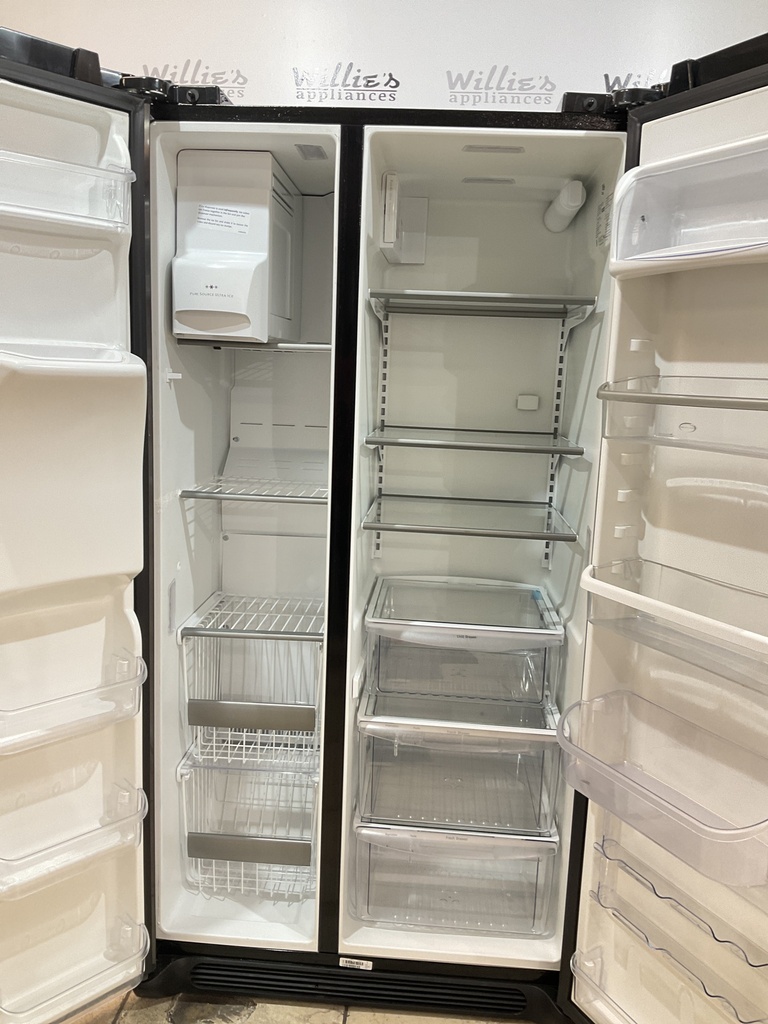 Whirlpool Used Refrigerator Counter Depth Side by Side 36x70 (Black Stainless Steel) 