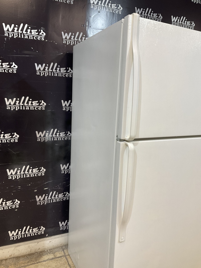 Whirlpool Used Refrigerator Top and Bottom 33x65 1/2” (White) 