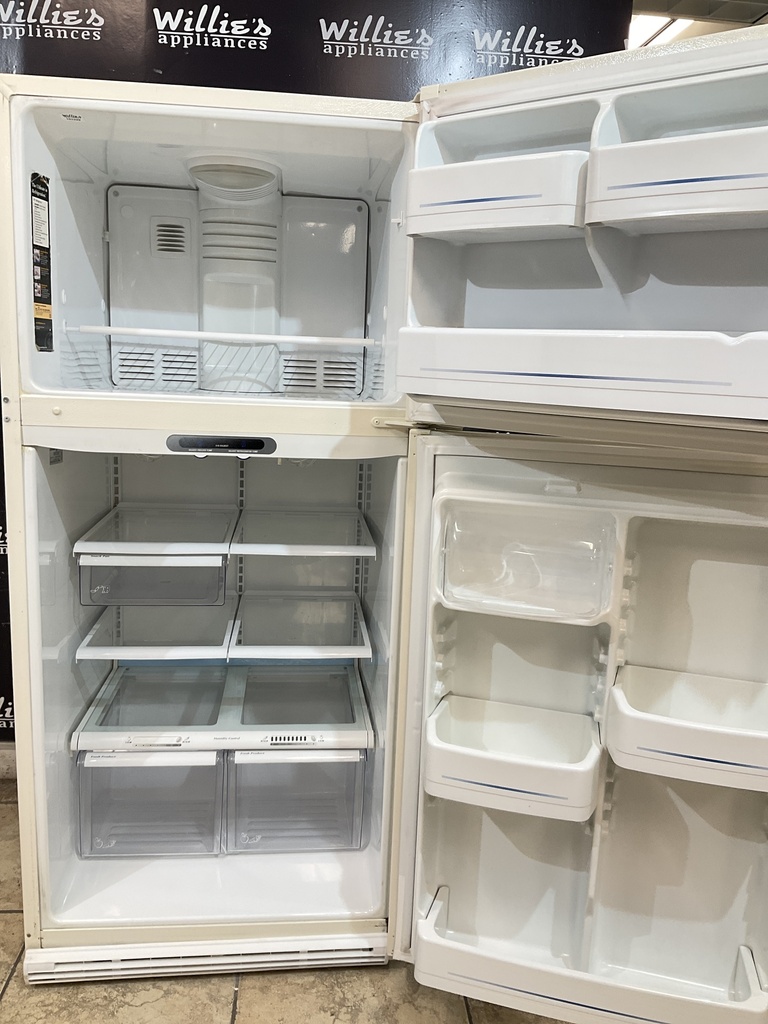 Ge Used Refrigerator Top and Bottom 30x67 (Bisque) 