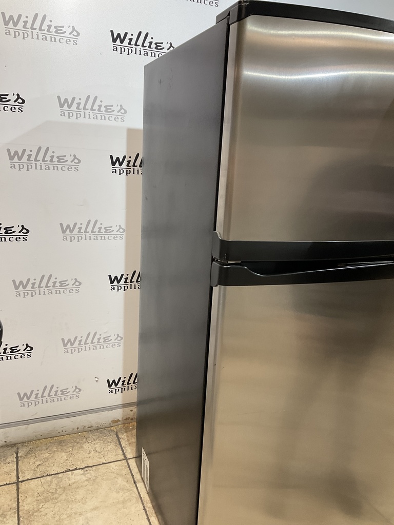 Whirlpool Used Refrigerator Top and Bottom 33x66 (Stainless Steel) 