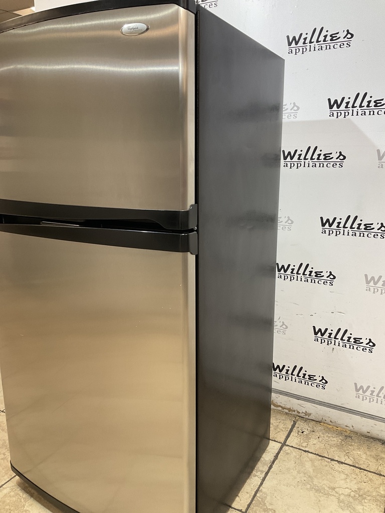 Whirlpool Used Refrigerator Top and Bottom 33x66 (Stainless Steel) 