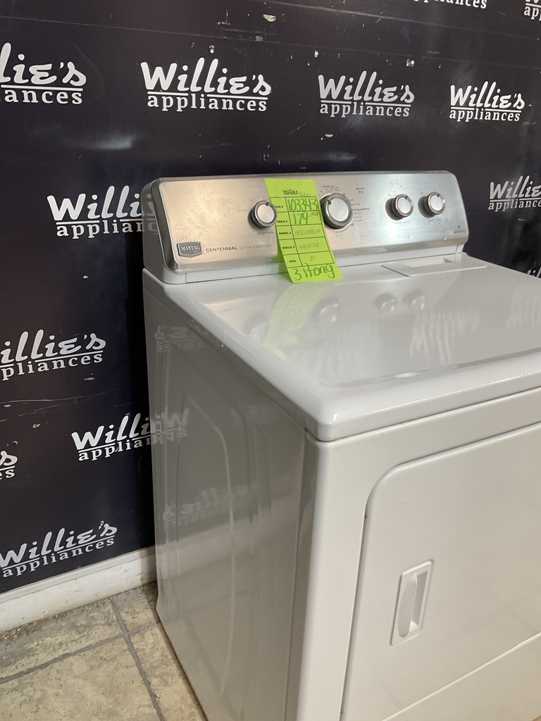 Maytag Used Electric Dryer 220volts (30 AMP) 29inches {3 prong} (White) 