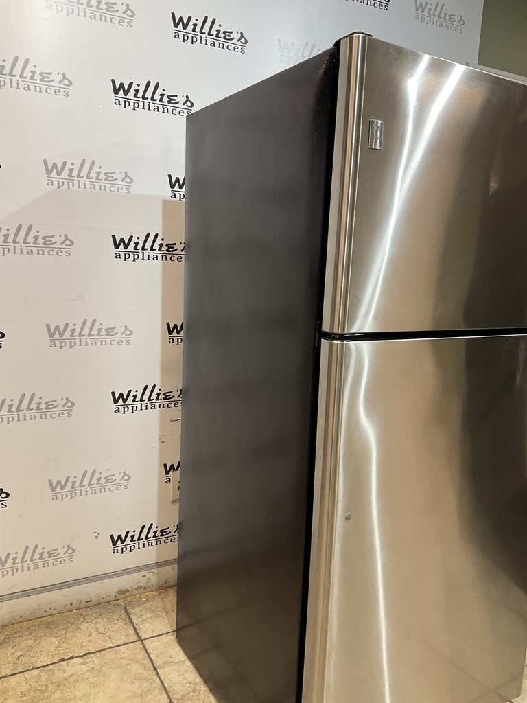 Ge Used Refrigerator Top and Bottom 30x66 1/2” (Stainless Steel) 