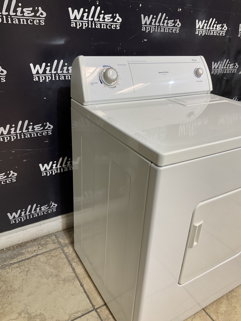 Whirlpool Used Electric Dryer 220volts (30 AMP) 29inches {3 prong} (White) 