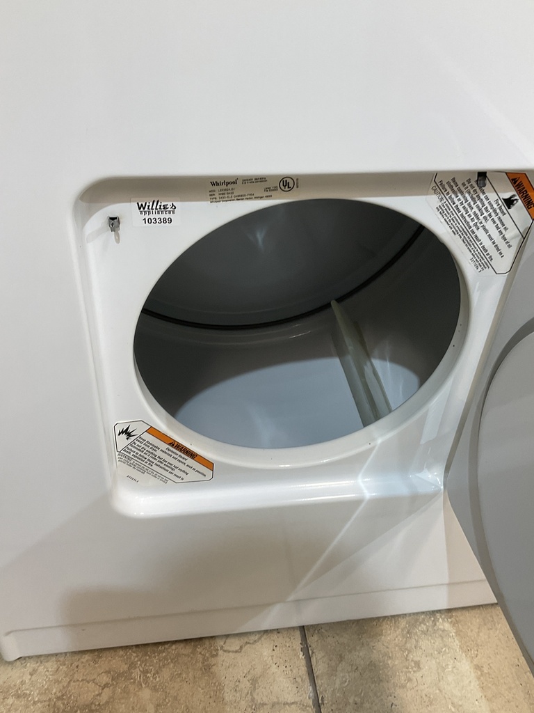 Whirlpool Used Electric Dryer 220volts (30 AMP) 29inches {3 prong} (White) 
