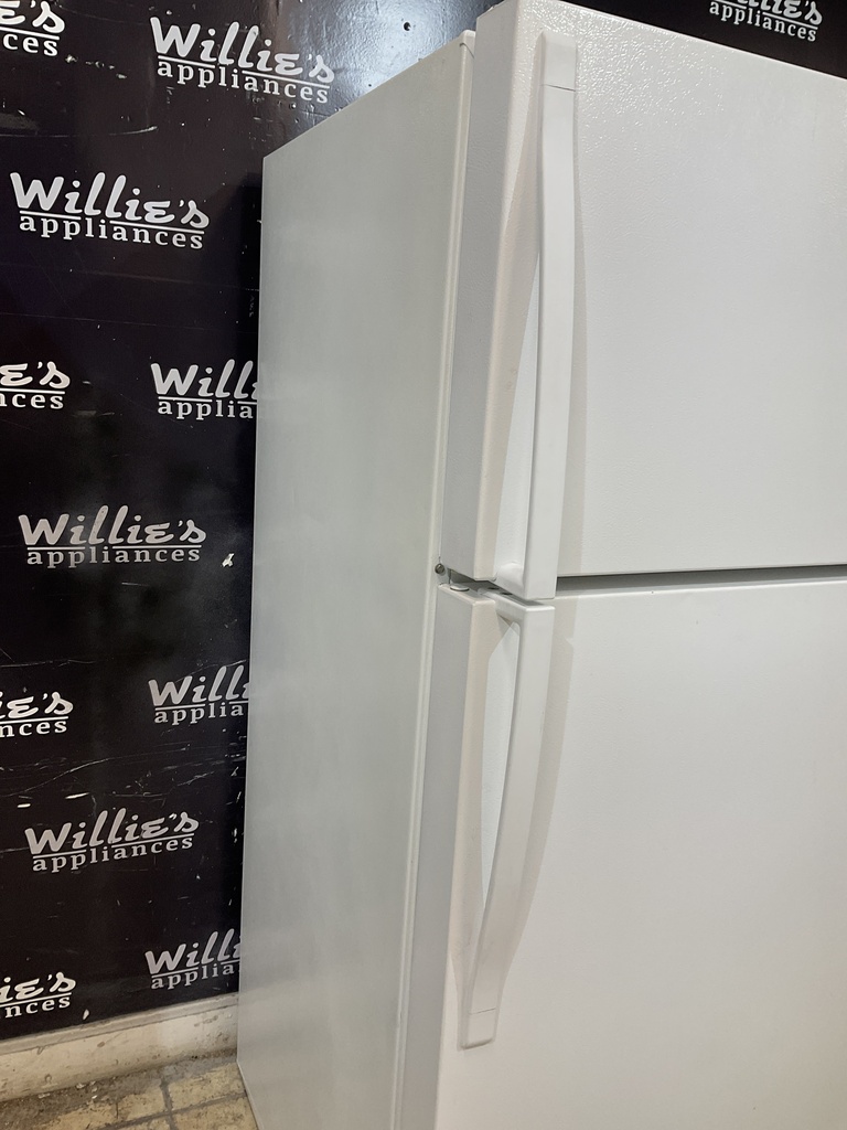 Whirlpool Used Refrigerator Top and Bottom 28x62 1/2” (White) 