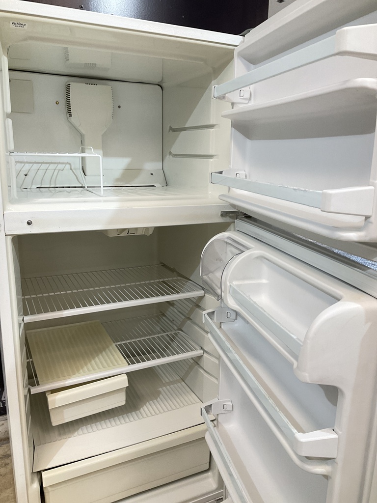 Whirlpool Used Refrigerator Top and Bottom 28x62 1/2” (White) 