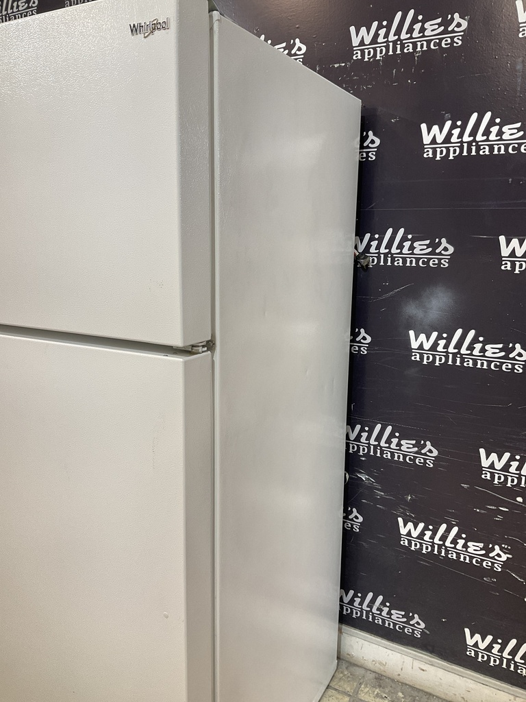 Whirlpool Used Refrigerator Top and Bottom 28x62 1/2” (White) 