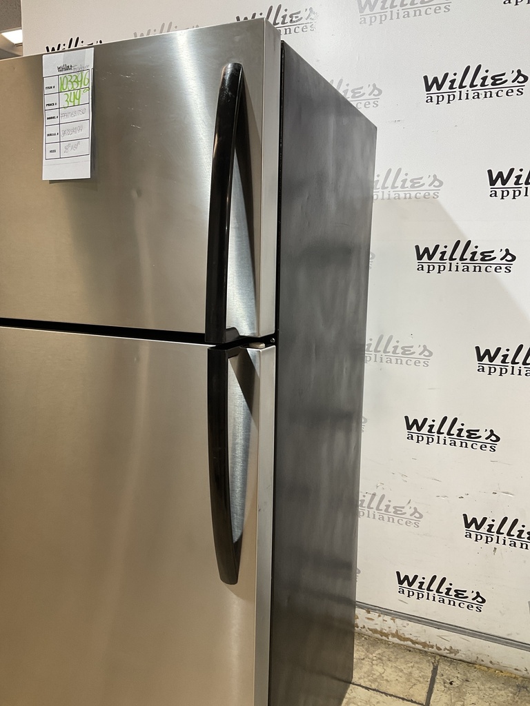 Frigidaire Used Refrigerator Top and Bottom 28 1/2” x 64 1/2” (Stainless Steel) 