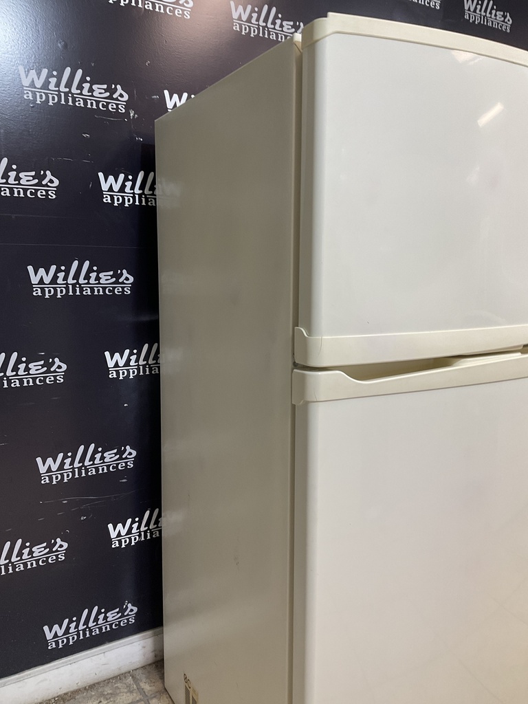 Whirlpool Used Refrigerator Top and Bottom 33x66 1/2” (Bisque) 