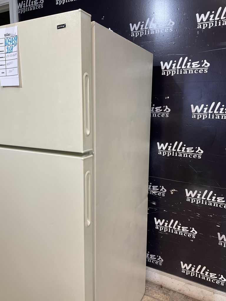 Hotpoint Used Refrigerator Top and Bottom 28x61 1/2” (Bisque) 