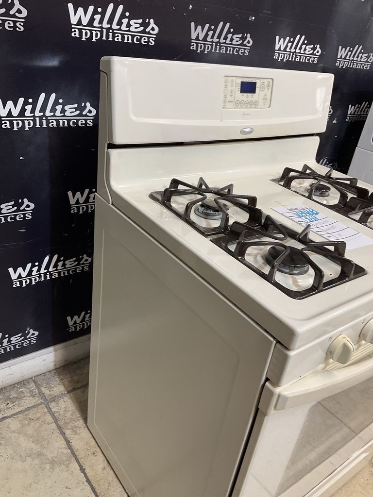 Whirlpool Used Natural Gas Stove 30inches (Bisque) 