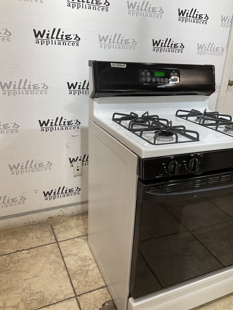 Hotpoint Used Gas Propane Stove 30inches (White/Black) 