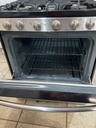 Ge Used Natural Gas Stove Double Oven 30inches (Stainless Steel) 