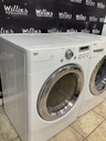 Lg Used Electric Set Front-load Washer/Dryer 220volts (30 AMP) 27inches {3 prong} (White) 