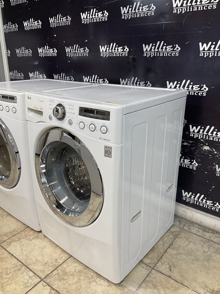 Lg Used Electric Set Front-load Washer/Dryer 220volts (30 AMP) 27inches {3 prong} (White) 