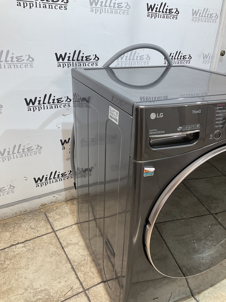 Lg Used Washer Front-load 27inches (Black Stainless) 