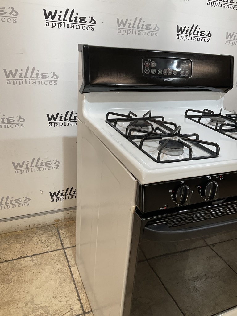 Hotpoint Used Natural Gas Stove 30inches (White/Black) 