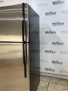 Ge Used Refrigerator Top and Bottom 30x66 1/2” (Stainless Steel) 
