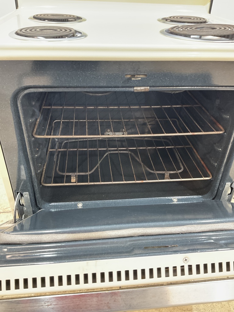 Hotpoint Used Electric Stove 220volts (40/50 AMP) 30inches {no cord} (Bisque/Black)