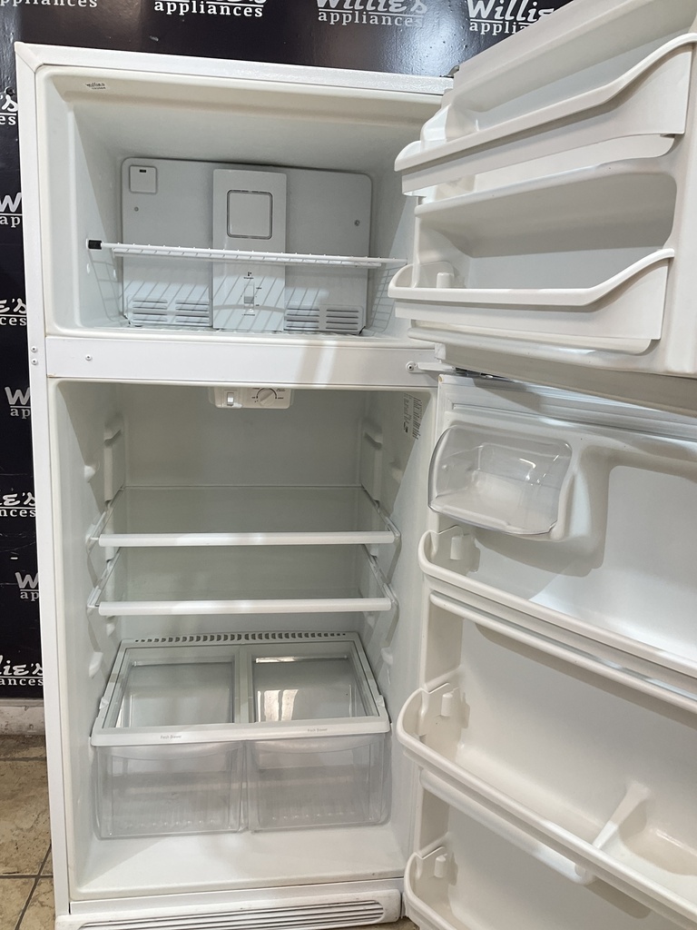 Frigidaire Used Refrigerator Top and Bottom 30x65 1/2” (White) 