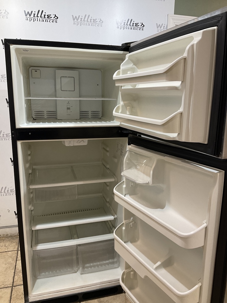Frigidaire Used Refrigerator Top and Bottom 28 1/2” x 65” (Stainless Steel) 