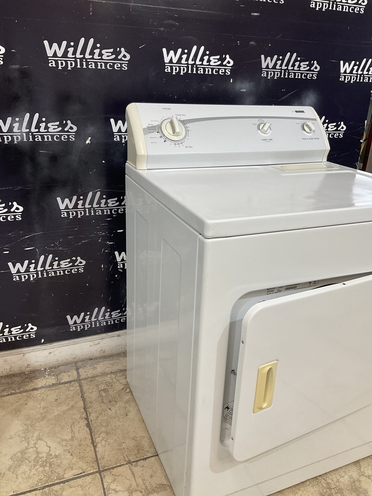 Kenmore Used Electric Dryer 220volts (30 AMP) 29inches {3 prong} (Ehite) 