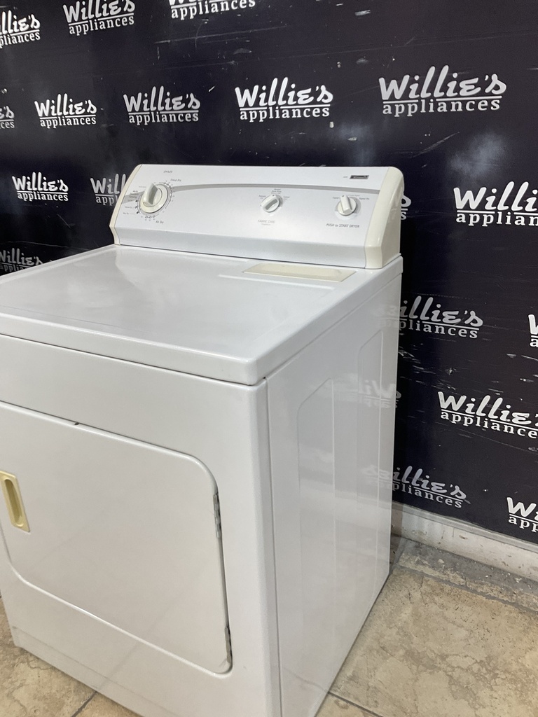 Kenmore Used Electric Dryer 220volts (30 AMP) 29inches {3 prong} (Ehite) 