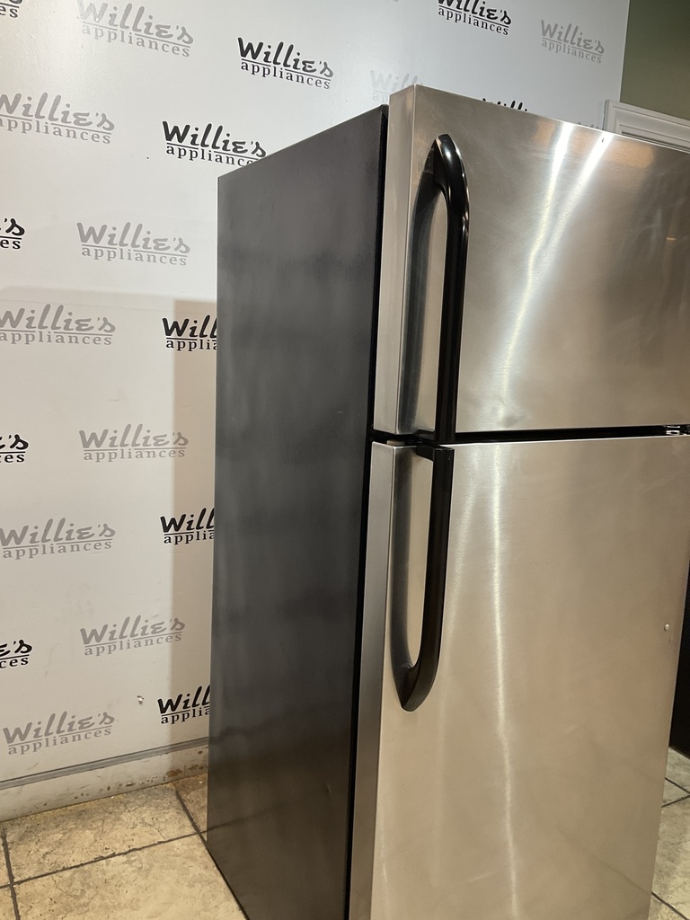 Frigidaire Used Refrigerator Top and Bottom 28 1/2” x 65” (Stainless Steel) 