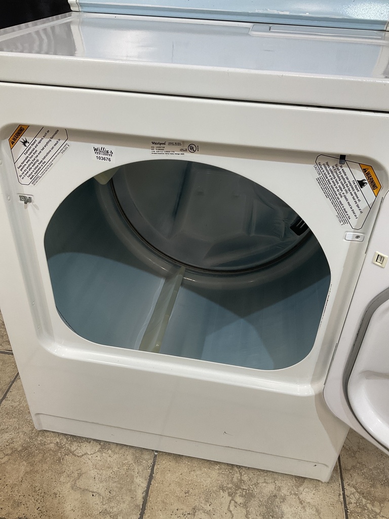 Whirlpool Used Electric Dryer 220volts (30 AMP) 29inches {3 prong} (White) 