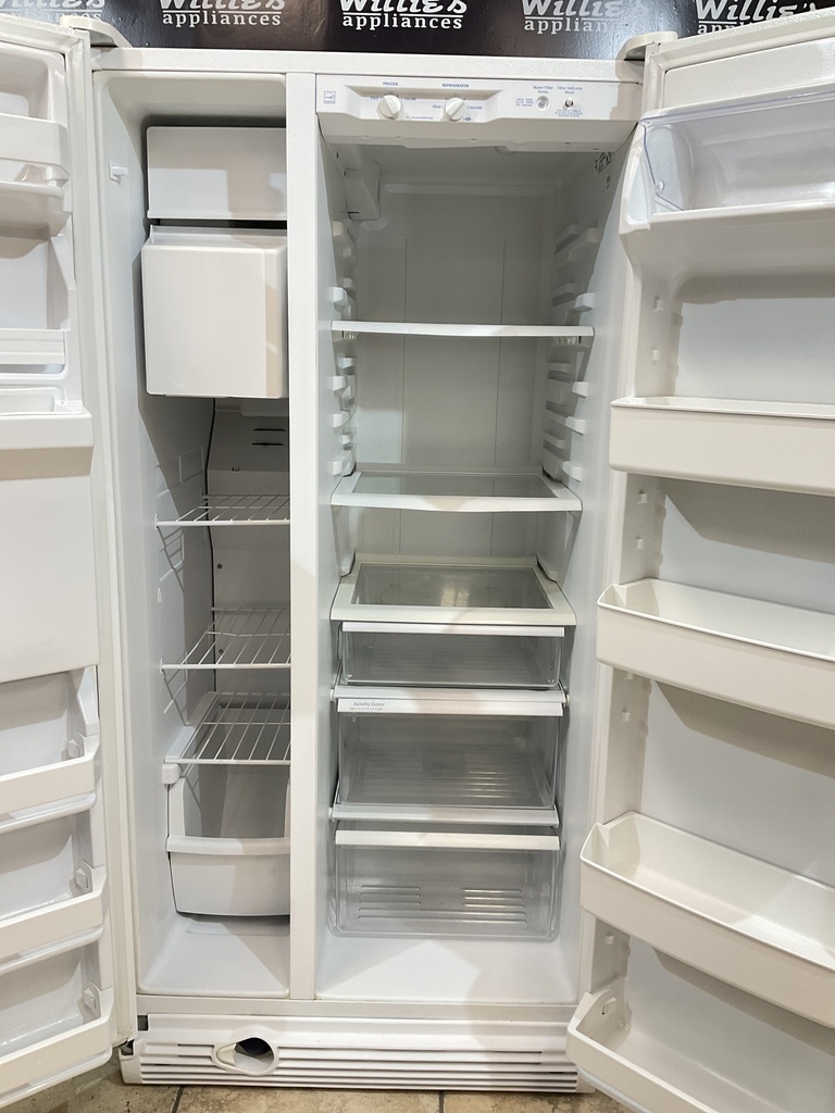 Whirlpool Used Refrigerator Side by Side 33x66 1/2” (White) 