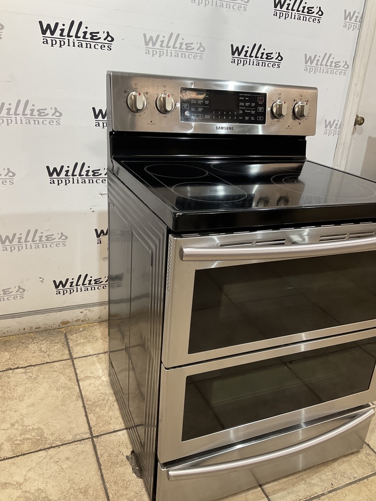Samsung Used Electric Stove Double Oven 220volts (40/50 AMP) {no cord} (Stainless Steel) 