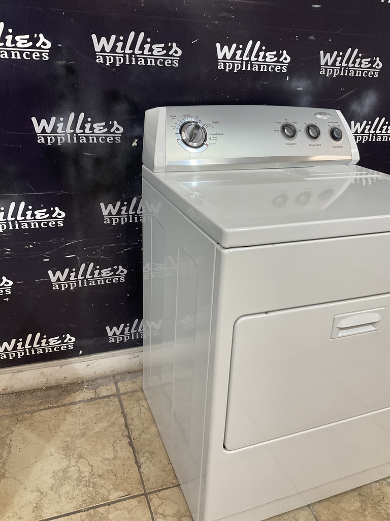Whirlpool Used Electric Dryer 220volts (30 AMP) 29inches {3 prong} (White) 