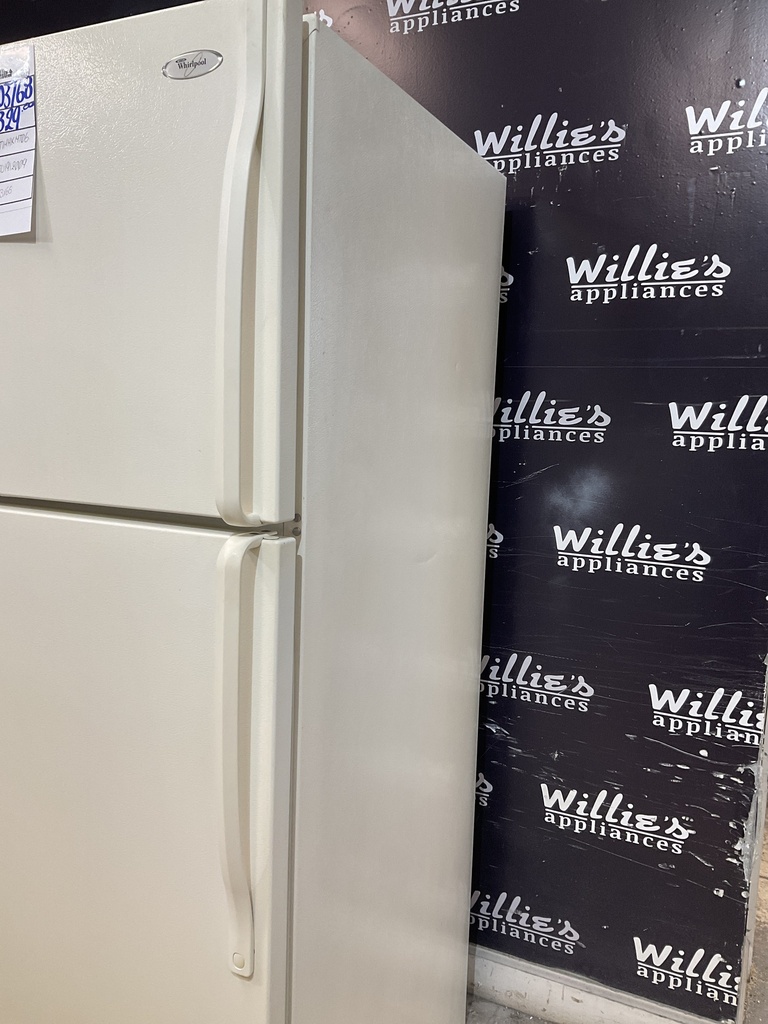 Whirlpool Used Refrigerator Top and Bottom 33x66 (Bisque) 