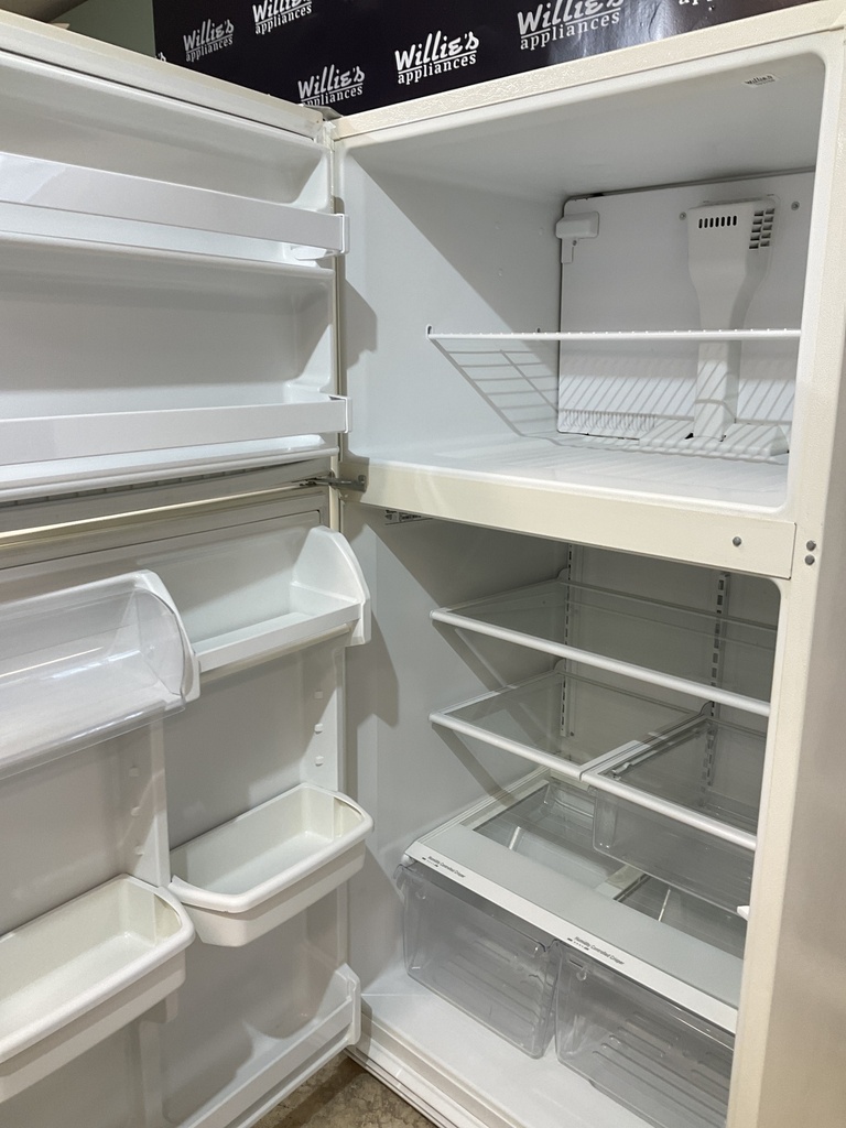 Whirlpool Used Refrigerator Top and Bottom 33x66 (Bisque) 