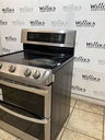 Lg Used Electric Stove Double Oven 220volts (40/50 AMP) 30inches {3 prong} (Stainless Steel)