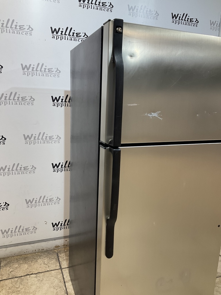 Ge Used Refrigerator Top and Bottom 28x64 1/2’ (Stainless Steel) 